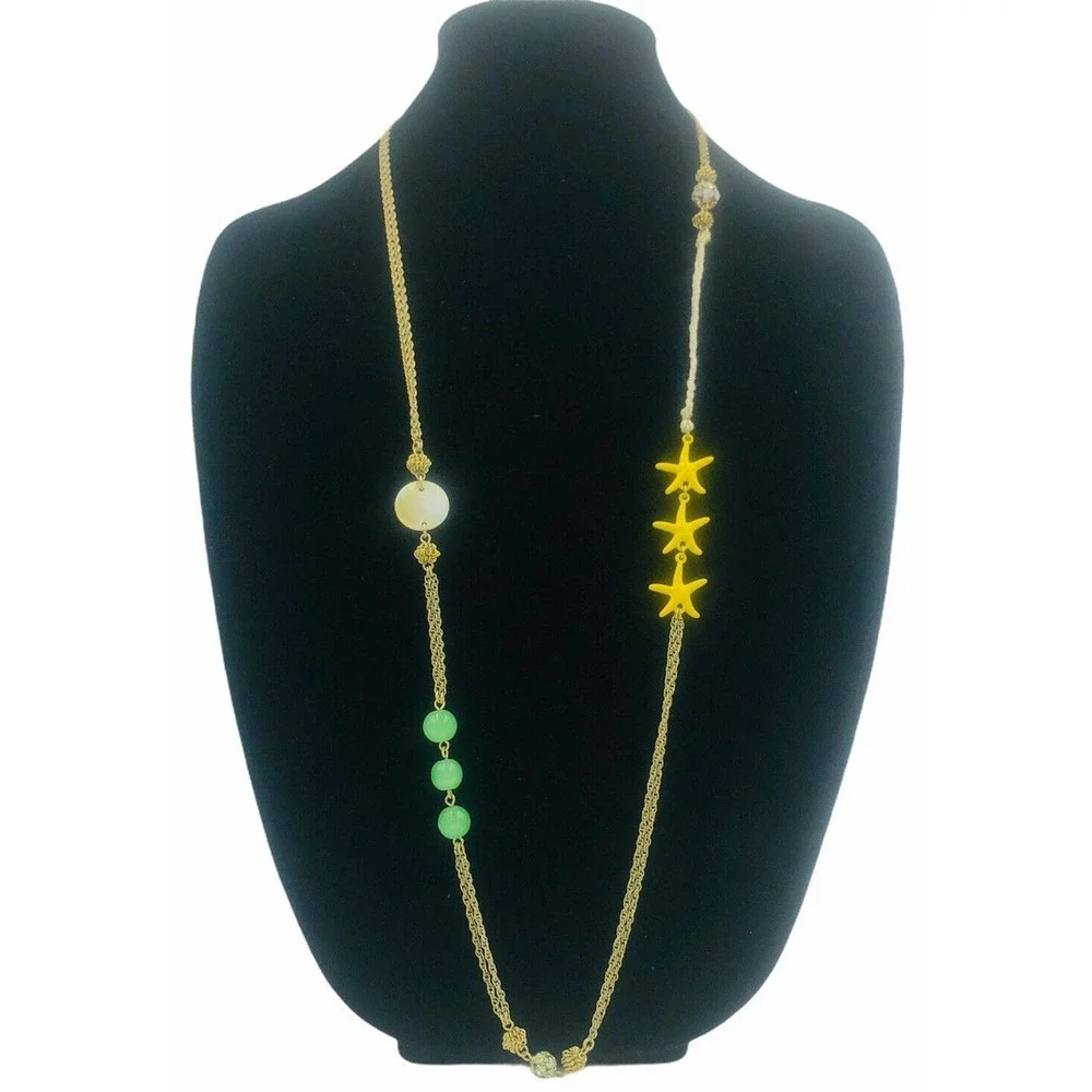 J. CREW Nautical Starfish Necklace Beads